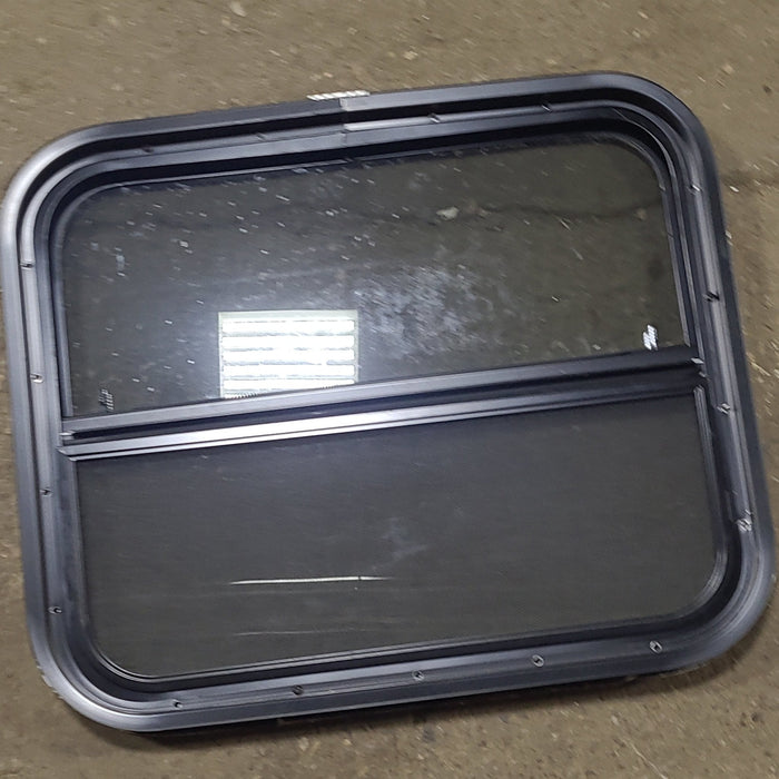 Used Black Radius Opening Window : 23 1/2" W x 19 1/2" H x 1 3/4" D