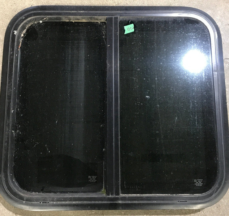 Used Black Radius Opening Window : 23 1/2" W x 21 1/2" H x 1 7/8" D