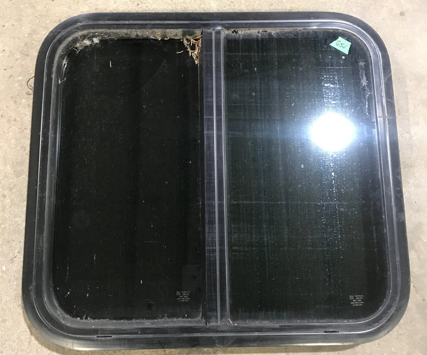 Used Black Radius Opening Window : 23 1/2" W x 21 1/2" H x 1 7/8" D