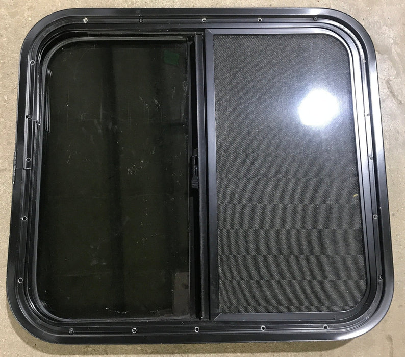 Used Black Radius Opening Window : 23 1/2" W x 21 1/2" H x 1 7/8" D
