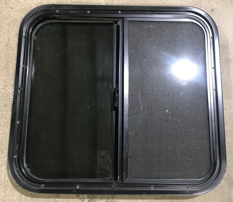 Used Black Radius Opening Window : 23 1/2" W x 21 1/2" H x 1 7/8" D