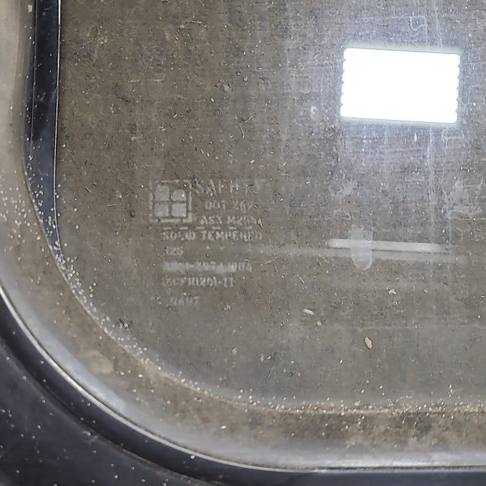 Used Black Radius Non Opening Window : 23 1/2" W x 28 3/4" H x 1 3/4" D