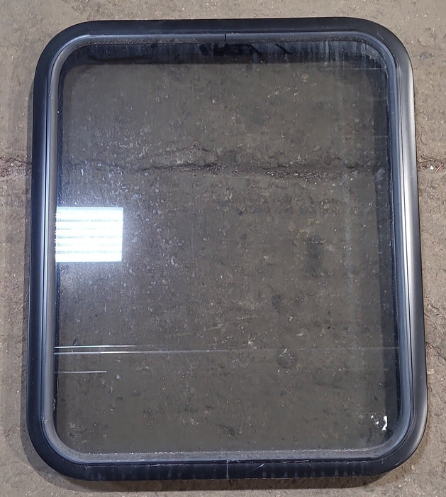 Used Black Radius Non Opening Window : 23 1/2" W x 28 3/4" H x 1 3/4" D