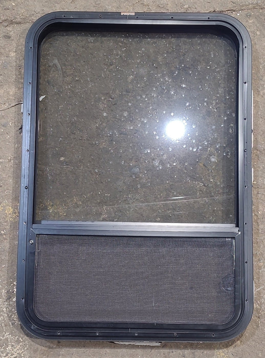 Used Black Radius Opening Window : 23 1/2" W x 34 1/2" H x 1 1/4" D