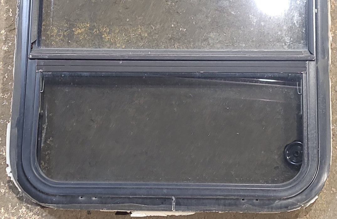 Used Black Radius Opening Window : 23 1/2" W x 34 1/2" H x 1 1/4" D