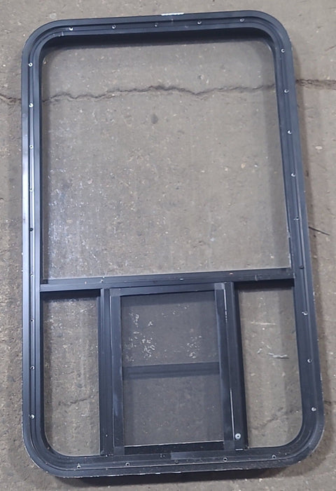 Used Black Radius Opening Window : 23 1/2" W x 39 1/2" H x 1 7/8" D