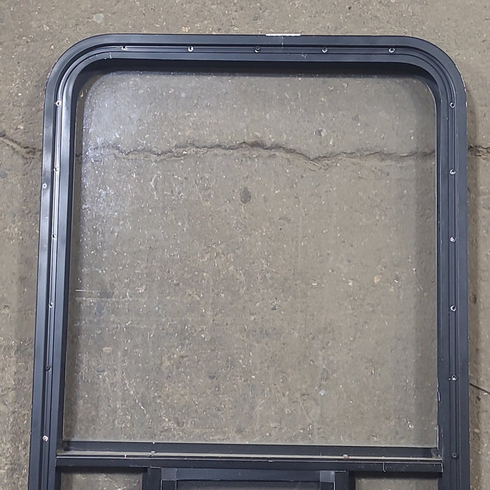 Used Black Radius Opening Window : 23 1/2" W x 39 1/2" H x 1 7/8" D