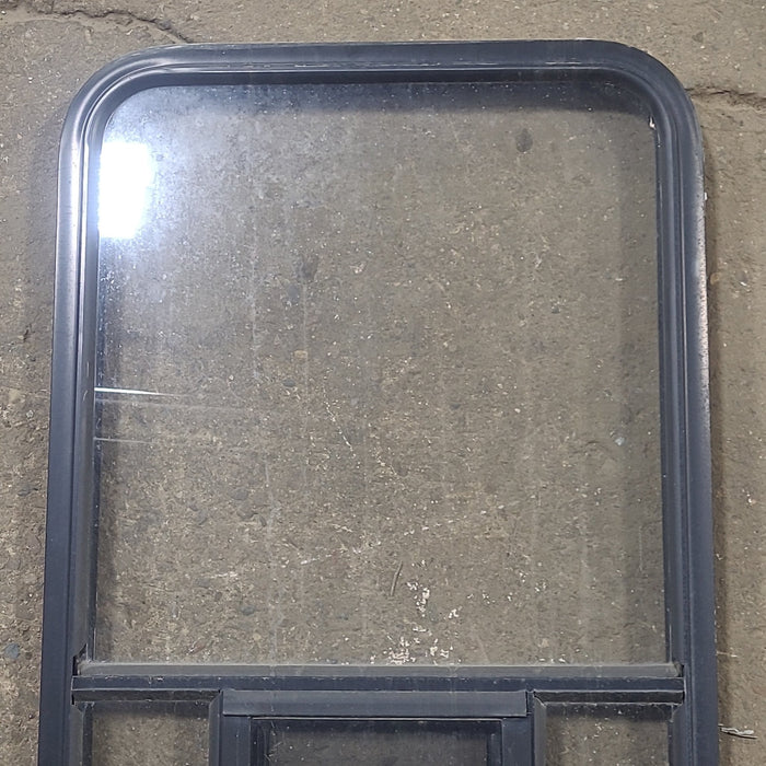 Used Black Radius Opening Window : 23 1/2" W x 39 1/2" H x 1 7/8" D