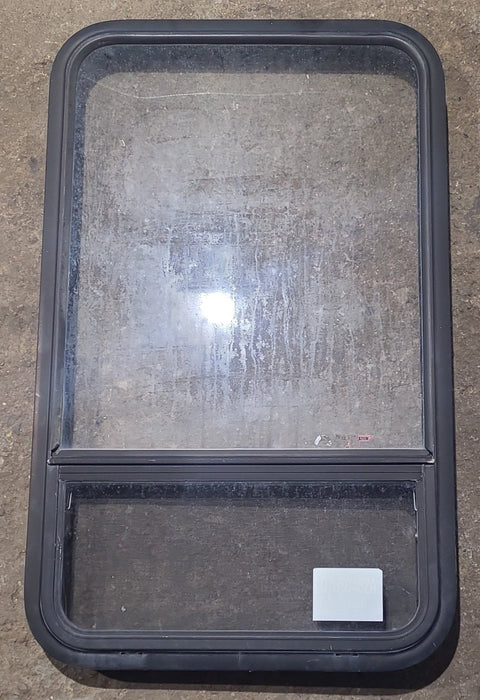 Used Black Radius Opening Window : 23 1/2" W x 39 1/4" H x 1 7/8" D