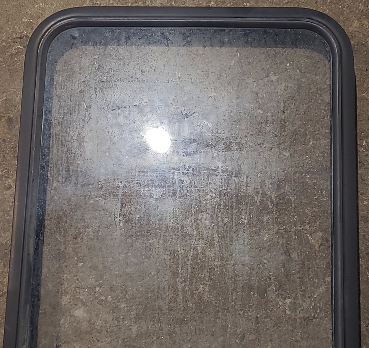Used Black Radius Opening Window : 23 1/2" W x 39 1/4" H x 1 7/8" D