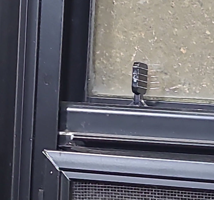 Used Black Radius Opening Window : 23 1/2" W x 39 1/4" H x 2" D - Young Farts RV Parts