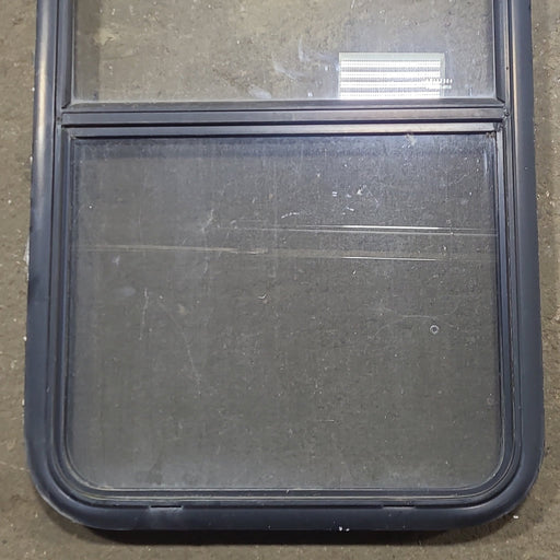 Used Black Radius Opening Window : 23 1/2" W x 39 1/4" H x 2" D - Young Farts RV Parts