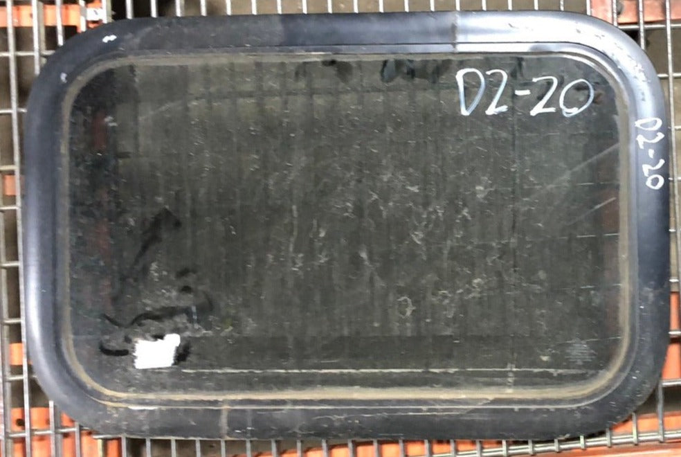 Used Black  Radius Non Opening Window : 23 3/4" X 14 1/4" X 1 1/8" D