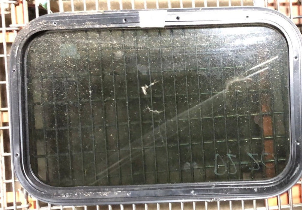 Used Black  Radius Non Opening Window : 23 3/4" X 14 1/4" X 1 1/8" D