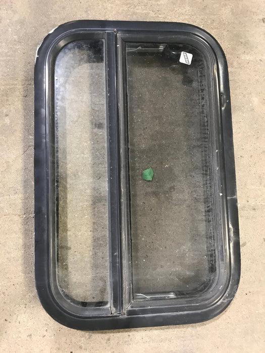Used Black Radius Opening Window : 23 1/4" W X 14 1/2" H X 2" D