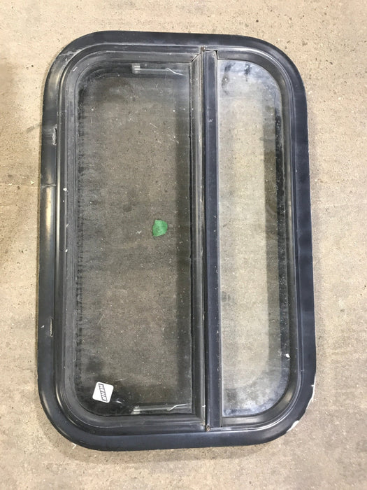 Used Black Radius Opening Window : 23 1/4" W X 14 1/2" H X 2" D