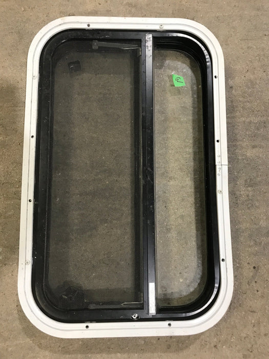 Used Black Radius Opening Window : 23 1/4" W X 14 1/2" H X 2" D
