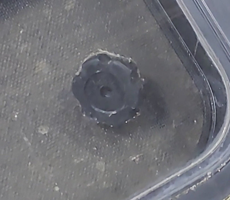 Used Black Radius Opening Window : 23 1/4" W x 14 1/4" H x 1 7/8" D - Young Farts RV Parts