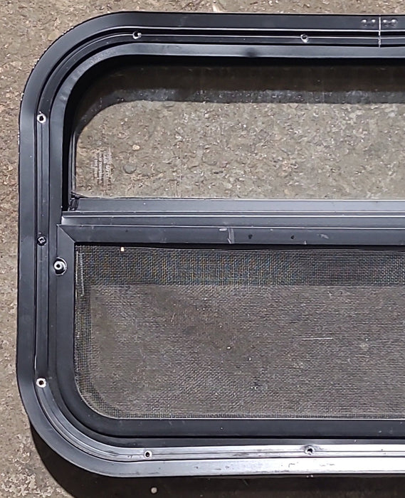 Used Black Radius Opening Window : 23 1/4" W x 14 1/4" H x 2" D