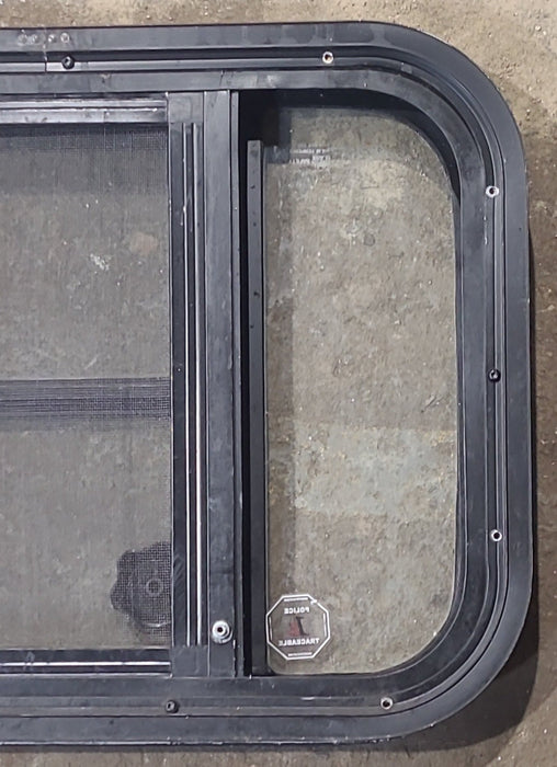 Used Black Radius Opening Window : 23 1/4" W x 15 1/4" H x 1 7/8" D