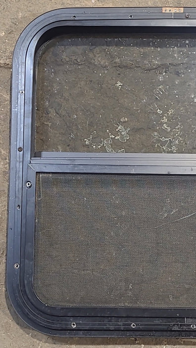 Used Black Radius Opening Window : 23 1/4" W x 21 1/4" H x 1 1/4" D