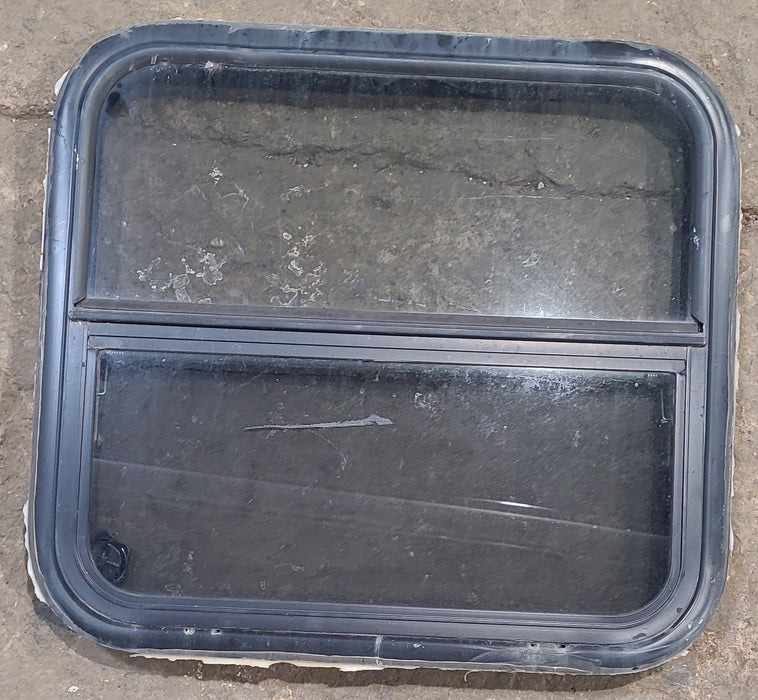Used Black Radius Opening Window : 23 1/4" W x 21 1/4" H x 1 1/4" D