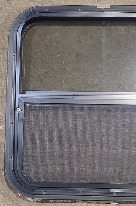 Used Black Radius Opening Window : 23 1/4" W x 21 1/4" H x 1 1/4" D