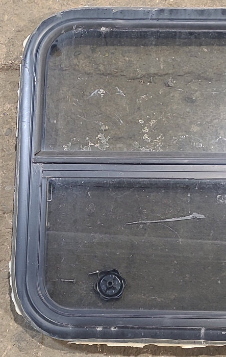 Used Black Radius Opening Window : 23 1/4" W x 21 1/4" H x 1 1/4" D