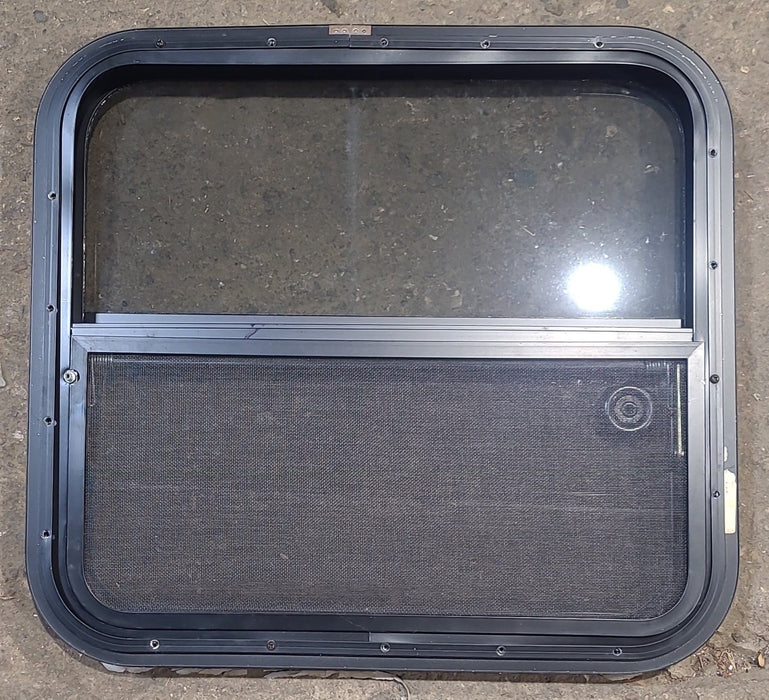 Used Black Radius Opening Window : 23 1/4" W x 21 1/4" H x 1 1/4" D