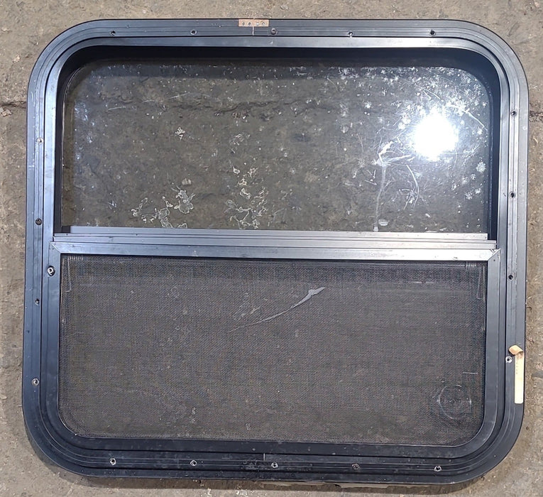 Used Black Radius Opening Window : 23 1/4" W x 21 1/4" H x 1 1/4" D
