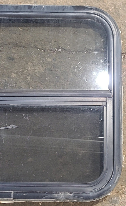 Used Black Radius Opening Window : 23 1/4" W x 21 1/4" H x 1 1/4" D