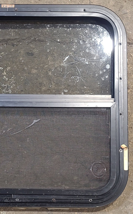 Used Black Radius Opening Window : 23 1/4" W x 21 1/4" H x 1 1/4" D