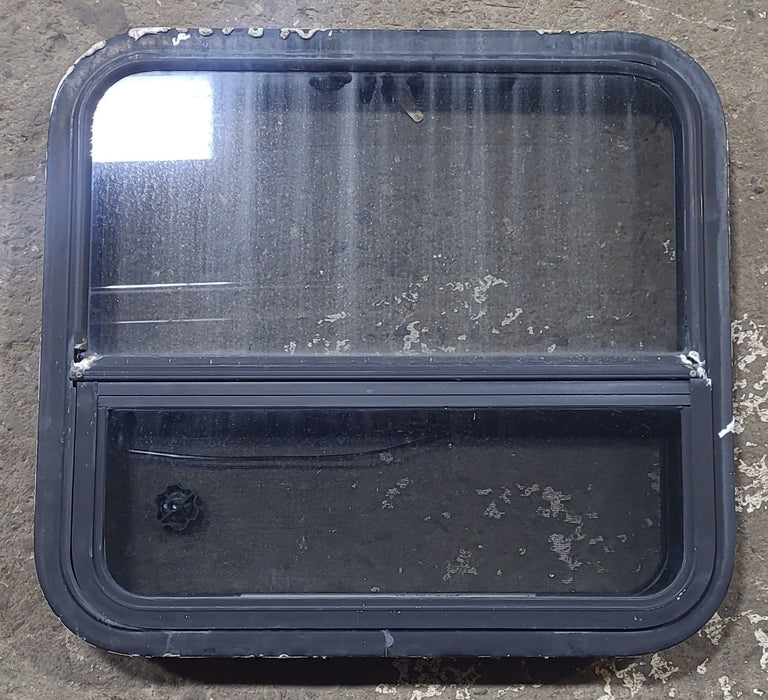 Used Black Radius Opening Window : 23 1/4" W x 21 1/4" H x 1 7/8" D