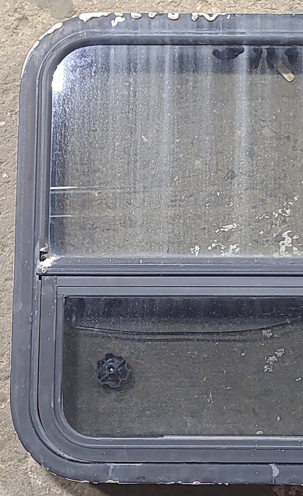 Used Black Radius Opening Window : 23 1/4" W x 21 1/4" H x 1 7/8" D