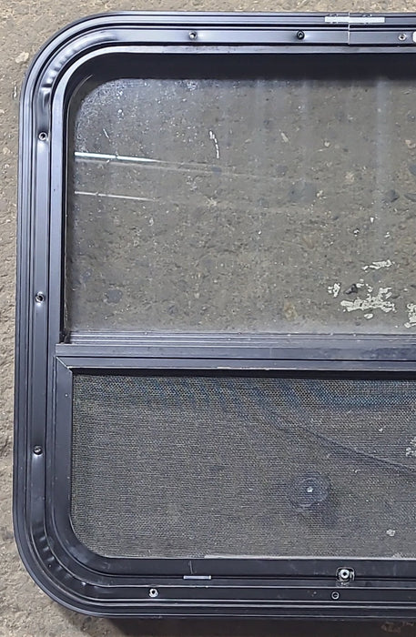 Used Black Radius Opening Window : 23 1/4" W x 21 1/4" H x 1 7/8" D