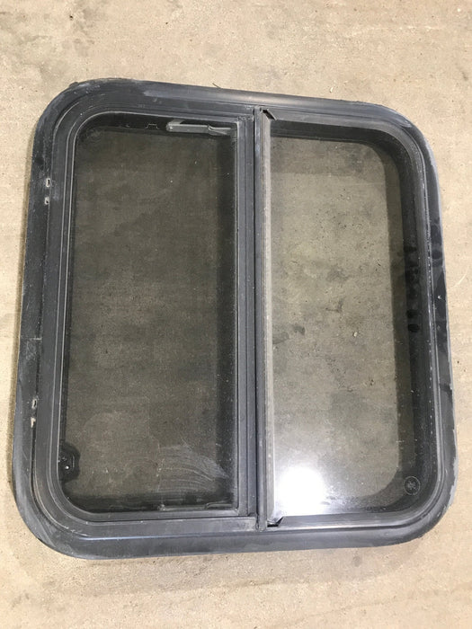 Used Black Radius Opening Window : 23 1/4" W x 21 1/4" H x 2"