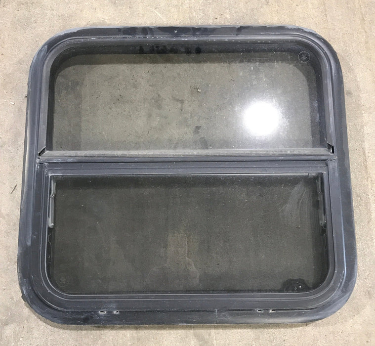 Used Black Radius Opening Window : 23 1/4" W x 21 1/4" H x 2"