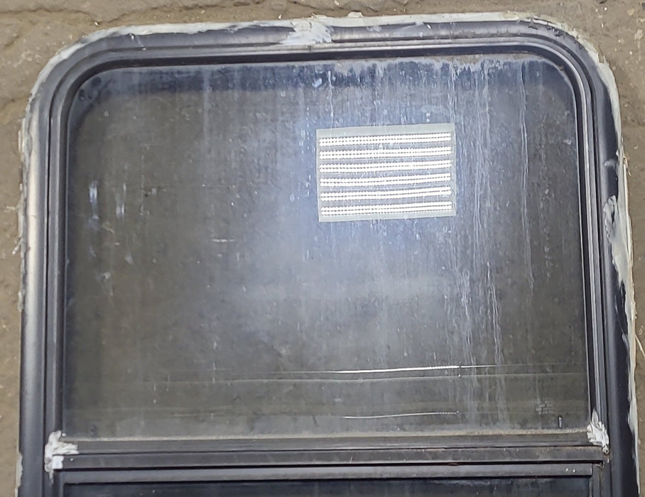Used Black Radius Opening Window : 23 1/4" W x 35 1/2" H x 1 3/4" D