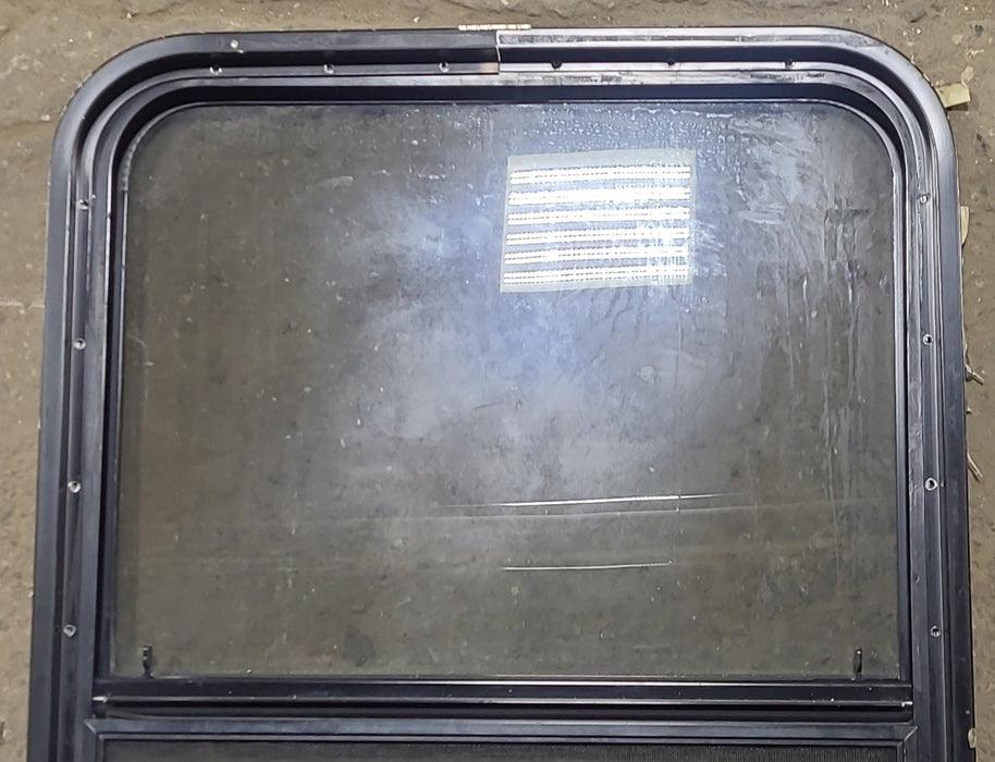 Used Black Radius Opening Window : 23 1/4" W x 35 1/2" H x 1 3/4" D