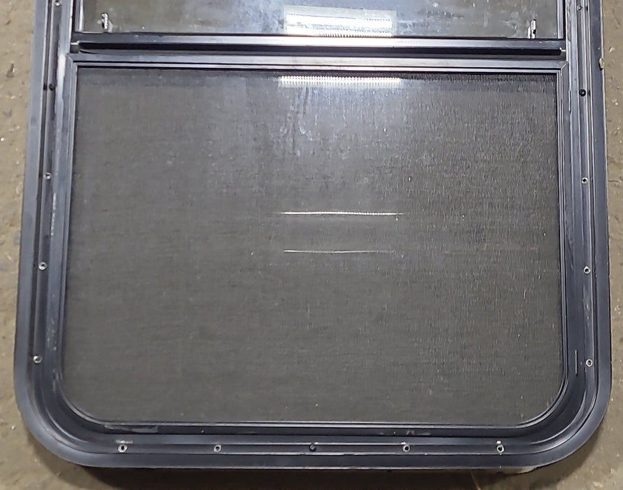Used Black Radius Opening Window : 23 1/4" W x 35 1/2" H x 1 3/4" D