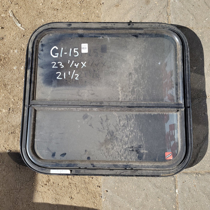 Used Black Radius Opening Window : 23 1/4 X 21 1/2 X 2" D