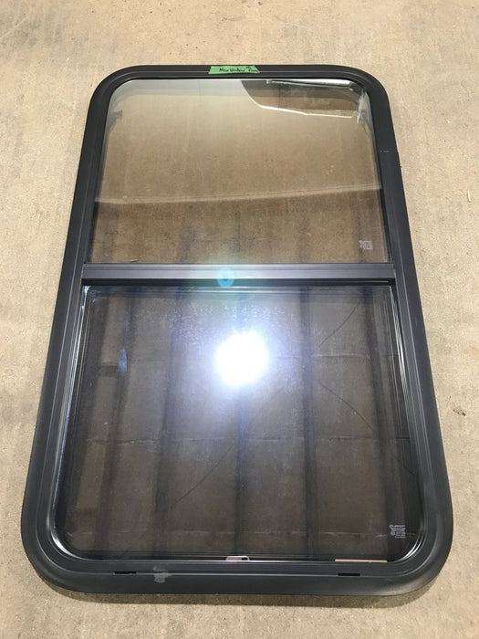 Used Black Radius Opening Window : 23 3/4" W x 39 3/4" H x 1 1/2" D
