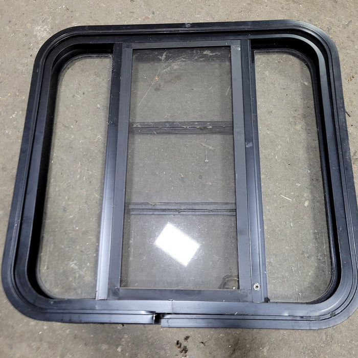 Used Black Radius Opening Window : 23 3/4" X 22 1/2" X  2" D