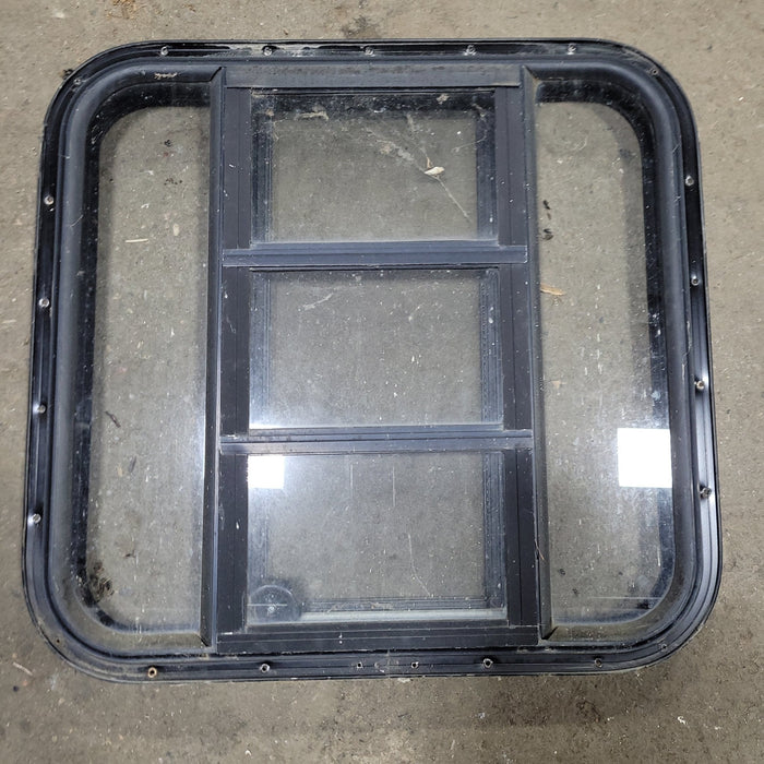 Used Black Radius Opening Window : 23 3/4" X 22 1/2" X  2" D