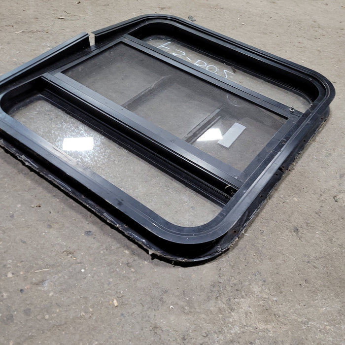 Used Black Radius Opening Window : 23 3/4" X 22 1/2" X  2" D