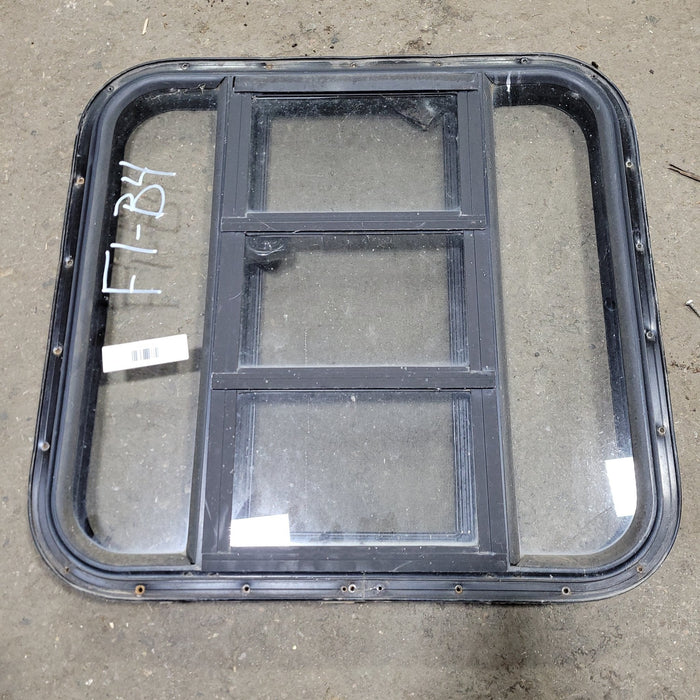 Used Black Radius Opening Window : 23 3/4" X 22 1/2" X  2" D