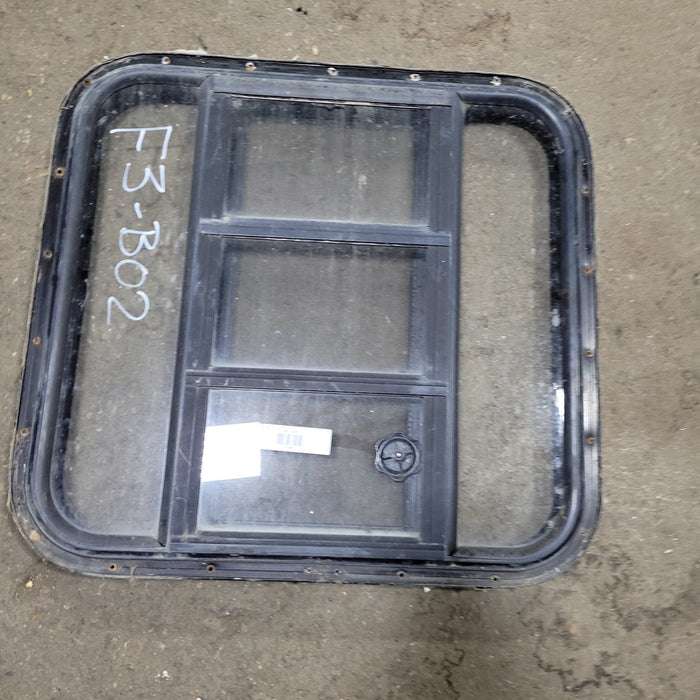 Used Black Radius Opening Window : 23 3/4" X 22 1/2" X  2" D