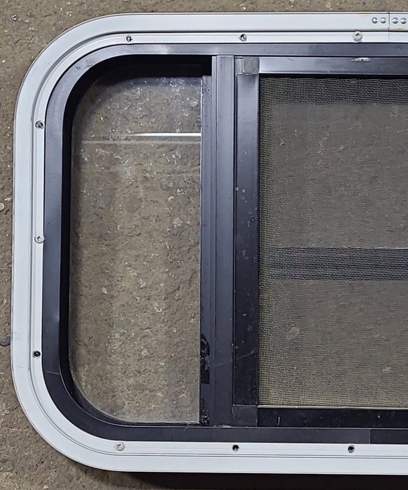 Used Black Radius Opening Window : 23 3/8" W x 14 3/8" H x 1 3/4" D