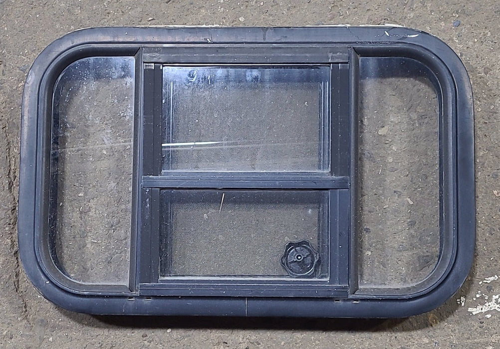 Used Black Radius Opening Window : 23 3/8" W x 14 3/8" H x 1 3/4" D