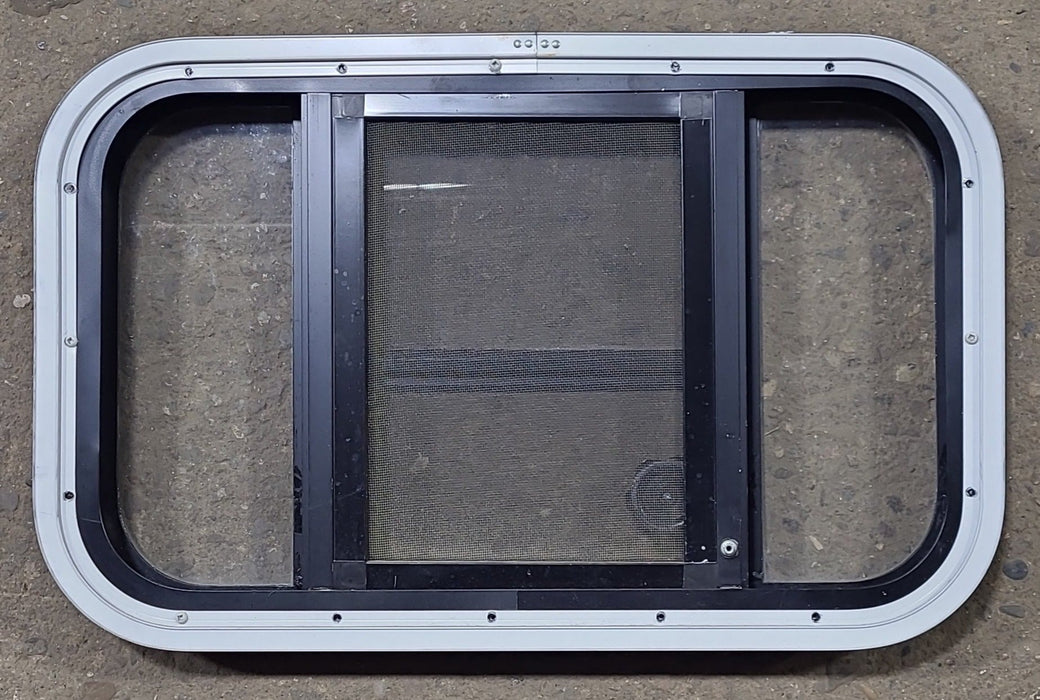 Used Black Radius Opening Window : 23 3/8" W x 14 3/8" H x 1 3/4" D